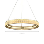 Luxury Gold Ring Crystal Elegant LED Chandelier