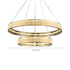 Luxury Gold Ring Crystal Elegant LED Chandelier