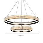 Luxury Gold Ring Crystal Elegant LED Chandelier