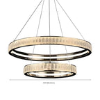 Luxury Gold Ring Crystal Elegant LED Chandelier