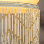 Modern Yellow Glass Dome Tassels Pendant Light