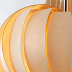Unique Solid Wood Brown Globe Pendant Light for Indoor