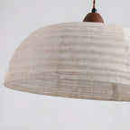 Rustic Bowl Fabric Kitchen Pendant Light in Flexible Height