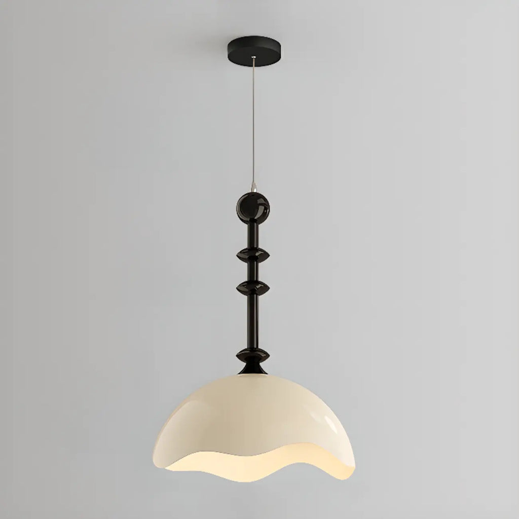 Modern Black White Acrylic Dome Pendant Light