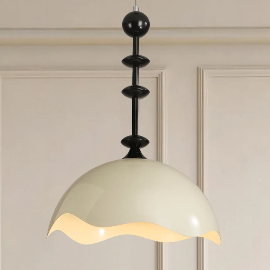 Modern Black White Acrylic Dome Pendant Light