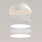 Modern Black White Acrylic Dome Pendant Light