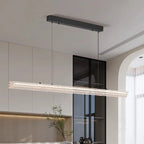 Modern Black Metal LED Island Light for Kitchen Area