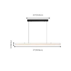 Modern Black Metal LED Island Light for Kitchen Area