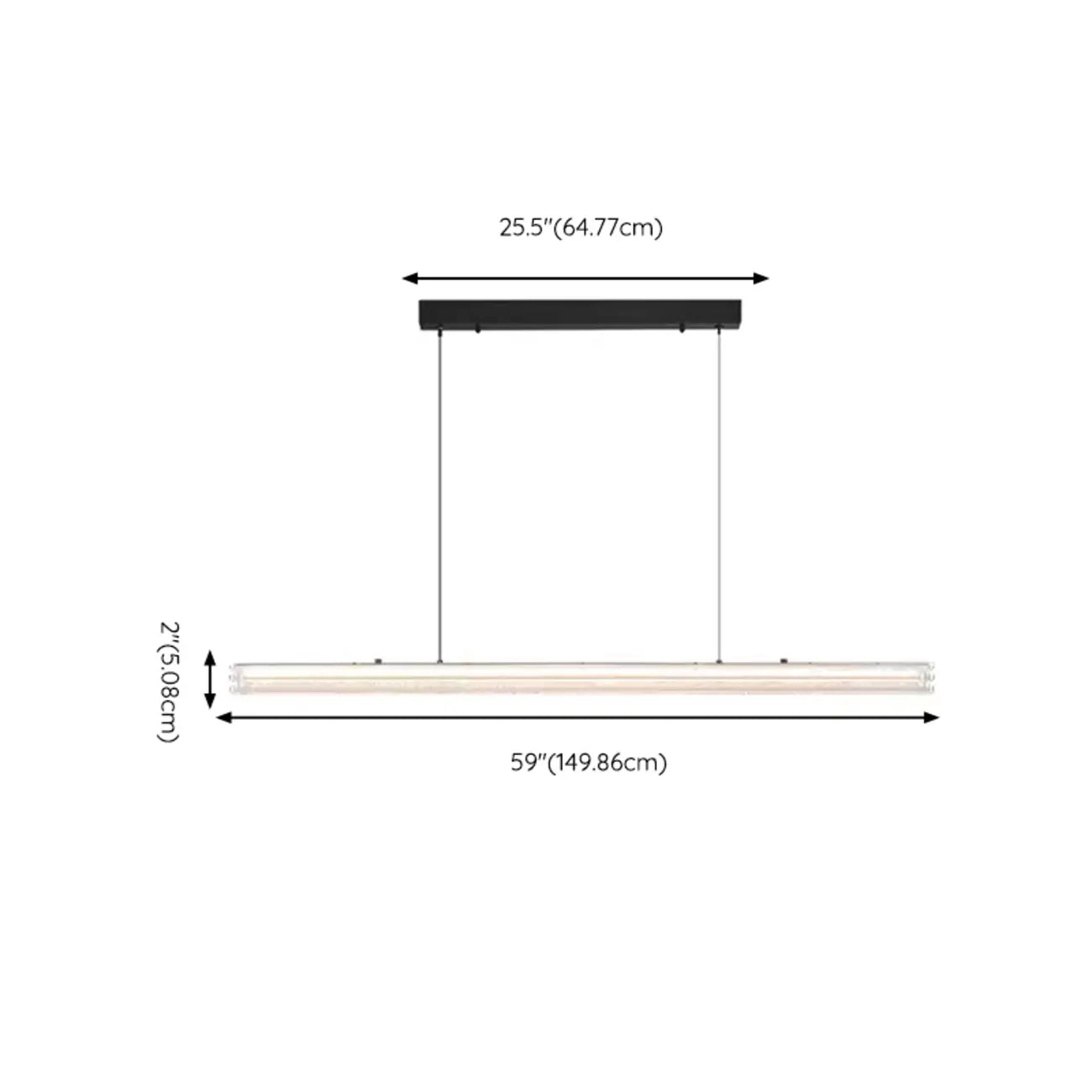 Modern Black Metal LED Island Light for Kitchen Area