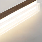 2-Light Rectangle Slim Linear Walnut Island Pendant Lights