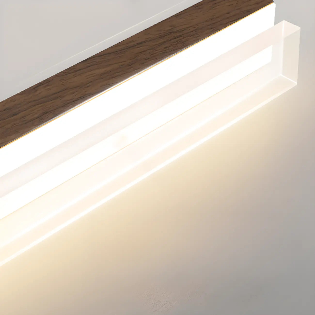 2-Light Rectangle Slim Linear Walnut Island Pendant Lights