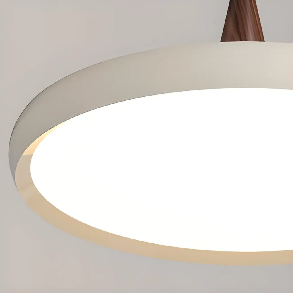 Modern Geometric Cream Acrylic Pendant Light with Multi Dimming