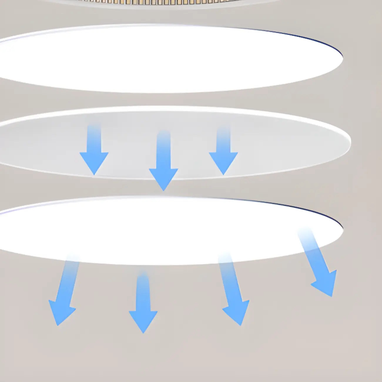 Modern Geometric Cream Acrylic Pendant Light with Multi Dimming