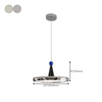 Modern Geometric Cream Acrylic Pendant Light with Multi Dimming