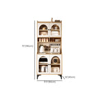 Kitchen Wooden Open Shelving Sideboard Arched Glass Door