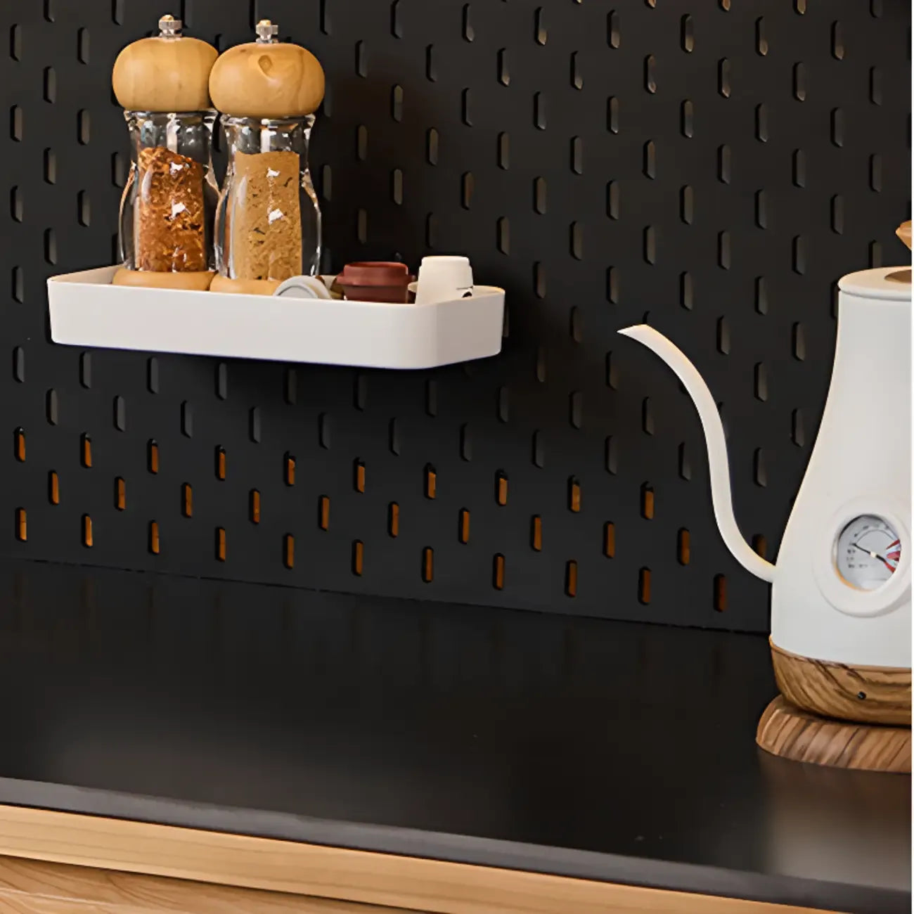 Space-Saving Wood Buffet Cabinet Pull-Out Dining Table