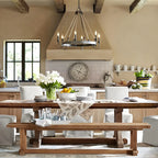 Hemp Rope Industrial Metal Round Candle Chandelier