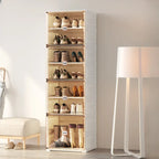 Portable Glam Plastic Clear Shoe Boxes in White