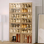 Portable Glam Plastic Clear Shoe Boxes in White