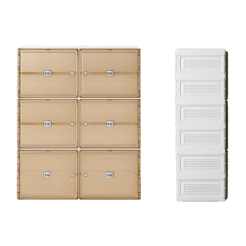 Portable Glam Plastic Clear Shoe Boxes in White