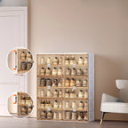 Portable Glam Plastic Clear Shoe Boxes in White
