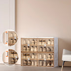 Portable Glam Plastic Clear Shoe Boxes in White