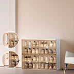 Portable Glam Plastic Clear Shoe Boxes in White