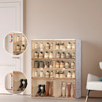 Portable Glam Plastic Clear Shoe Boxes in White
