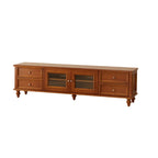 Walnut Wood Vintage Dresser TV Stand with Cabinet