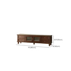 Walnut Wood Vintage Dresser TV Stand with Cabinet