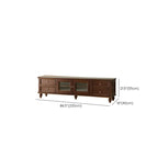 Walnut Wood Vintage Dresser TV Stand with Cabinet