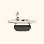 Modern Art Deco Black Wood Pedestal Coffee Table