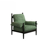 Modern Striped Accent Chair with Removable Cushion