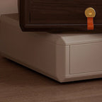 Creative Modern Swivel Beige Wooden 3 Drawers Nightstand