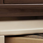 Creative Modern Swivel Beige Wooden 3 Drawers Nightstand