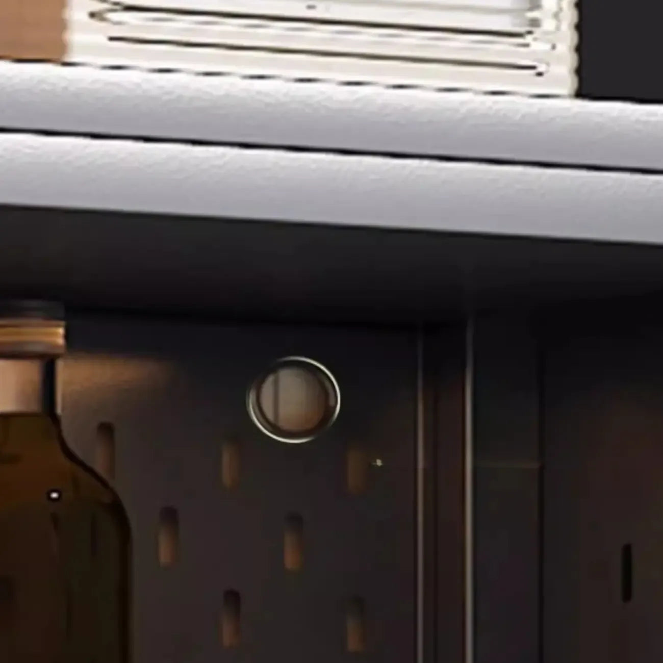 Mobile Metal Open Storage Sideboard with Glass Doors