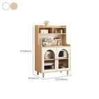 Kitchen Natural Wood Open Shelving 3-Drawer Sideboard