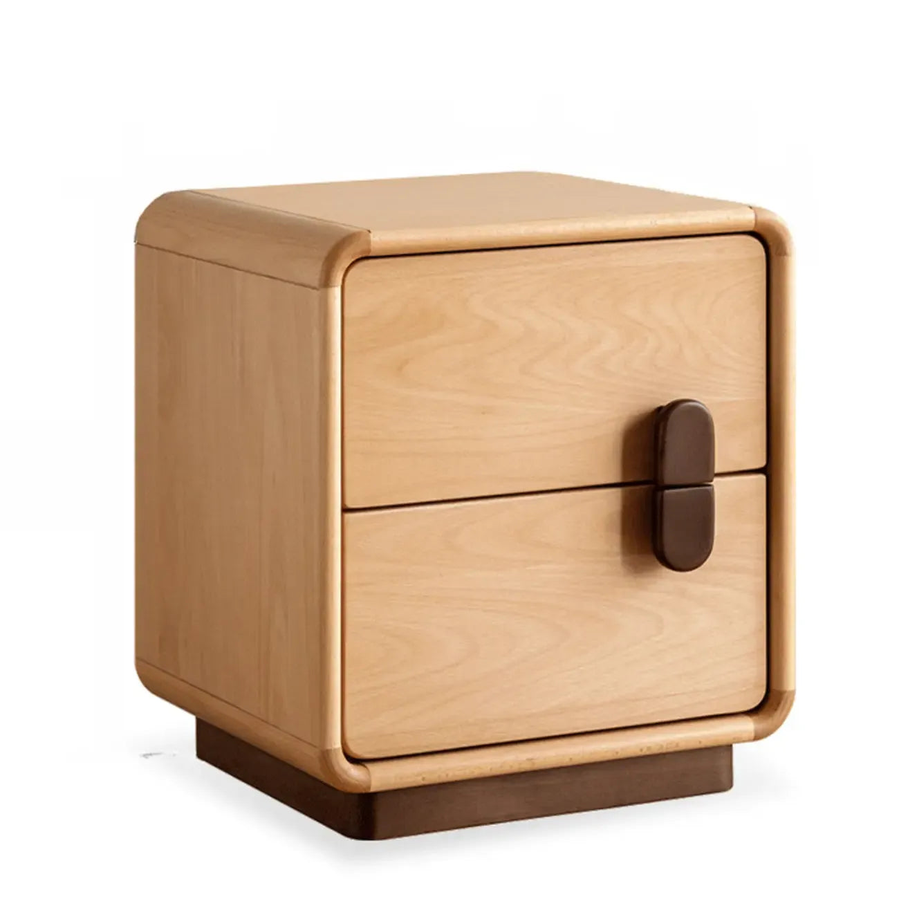 Cubic Modern 2-Drawer Wood Small Nightstand