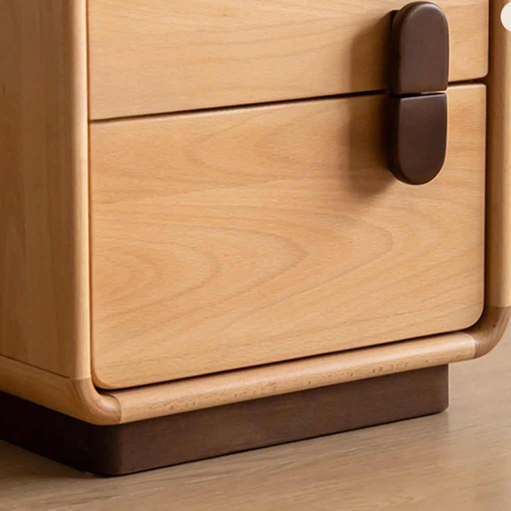 Cubic Modern 2-Drawer Wood Small Nightstand