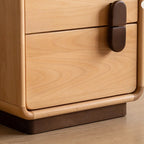 Cubic Modern 2-Drawer Wood Small Nightstand