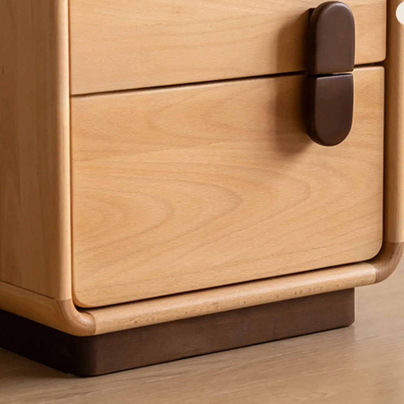 Cubic Modern 2-Drawer Wood Small Nightstand
