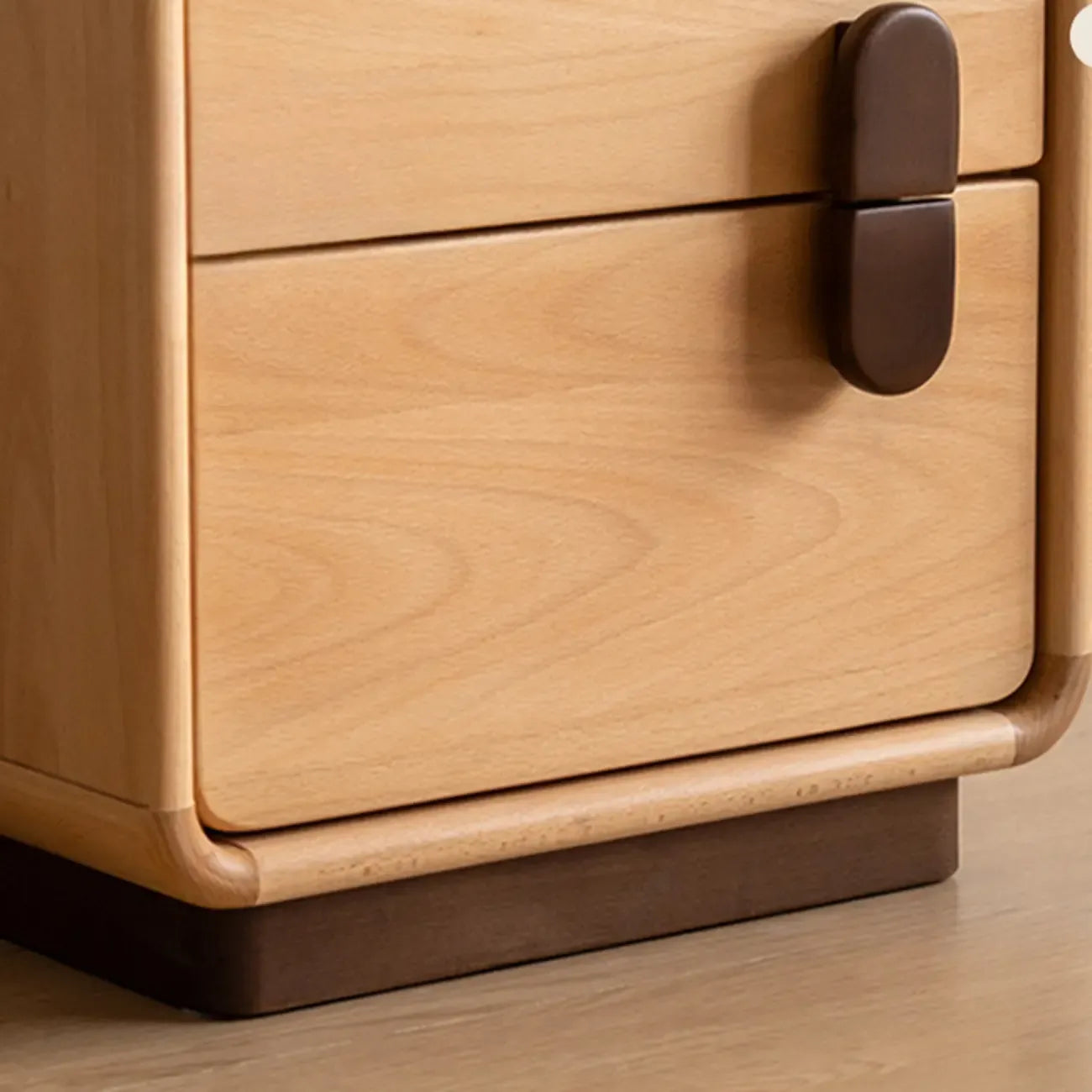 Cubic Modern 2-Drawer Wood Small Nightstand