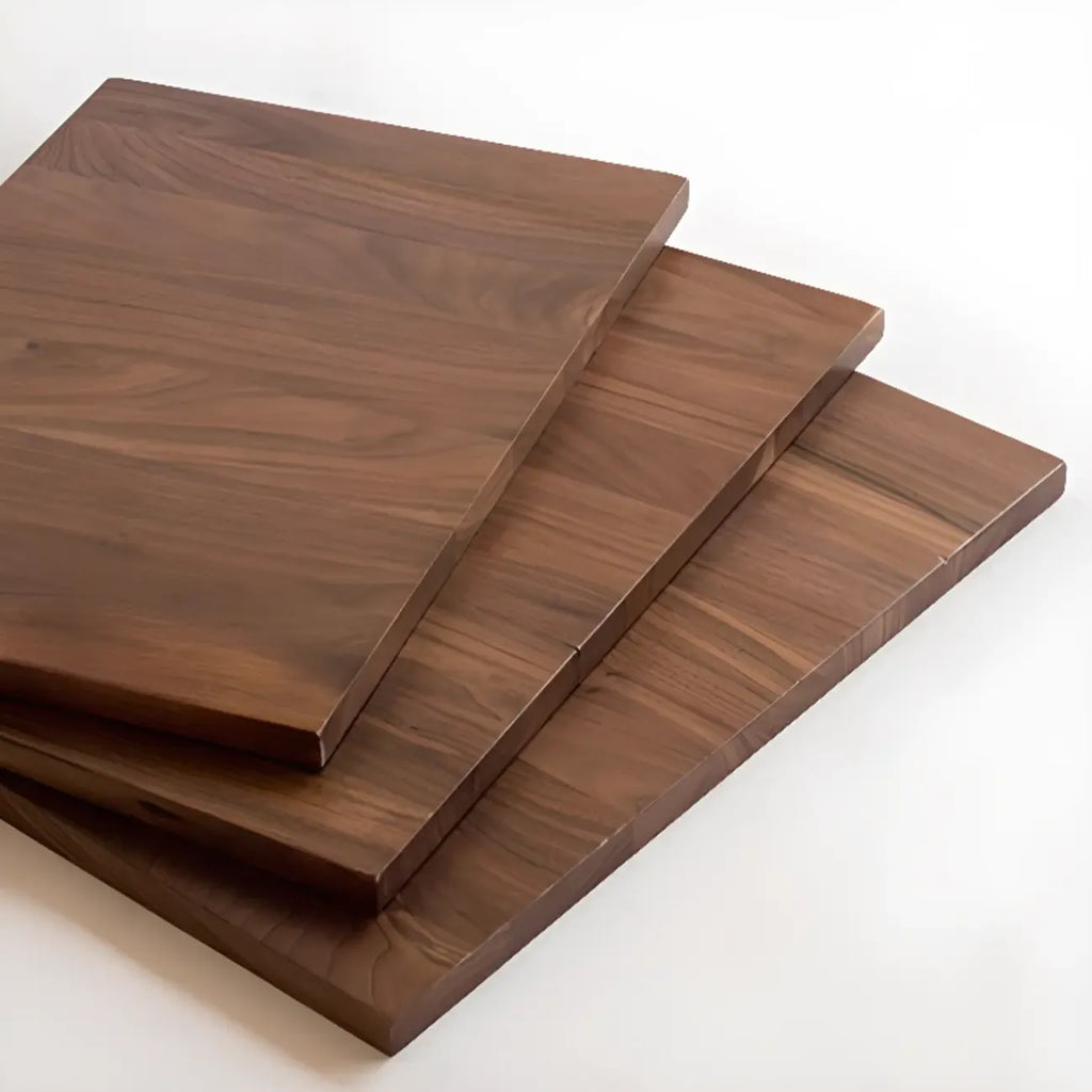 Art Deco Brown Wood Top 2 Drawer Nightstand with Legs