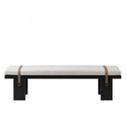 Minimalist Upholstered Bedroom Bench with Soft Cushion