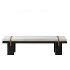 Minimalist Upholstered Bedroom Bench with Soft Cushion