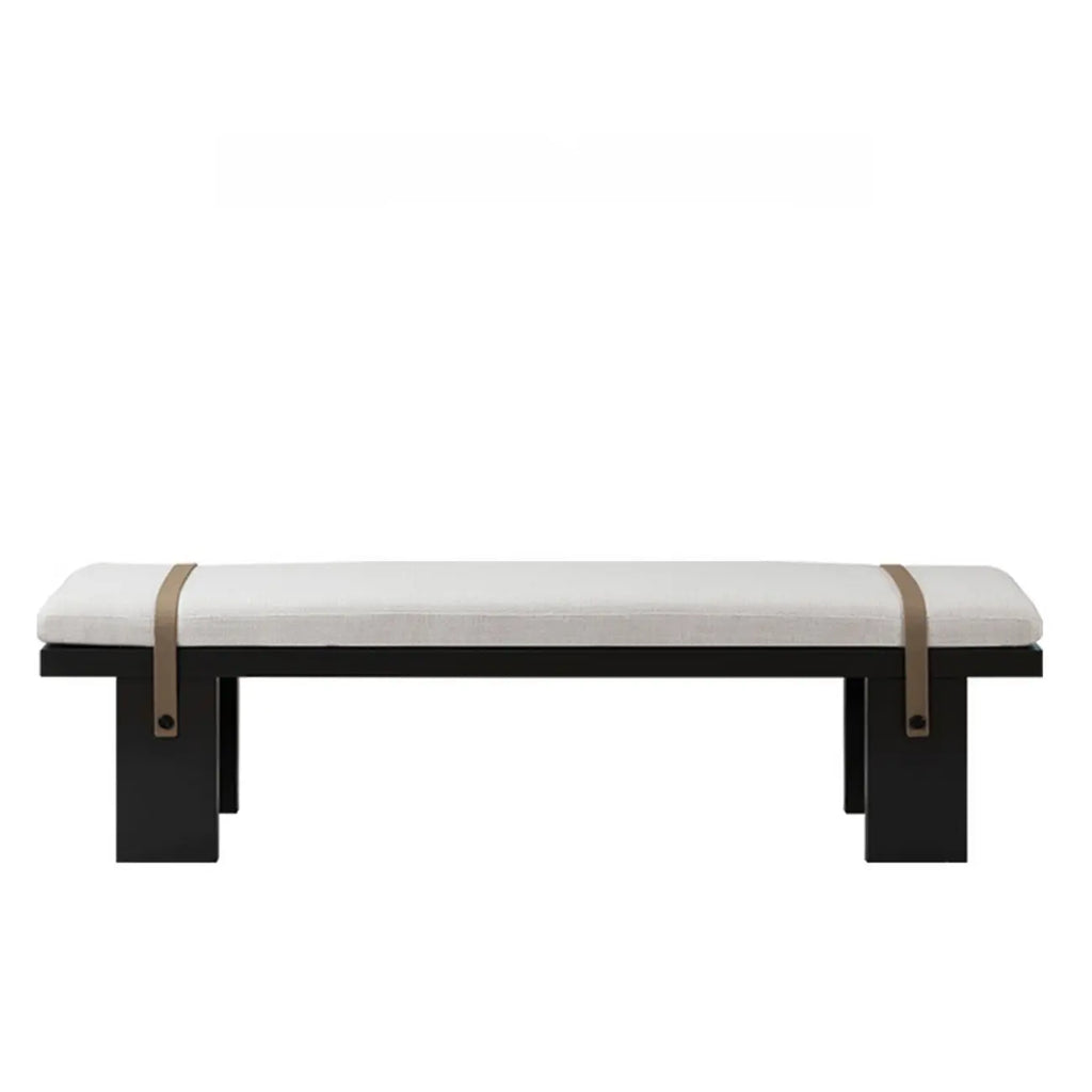 Minimalist Upholstered Bedroom Bench with Soft Cushion