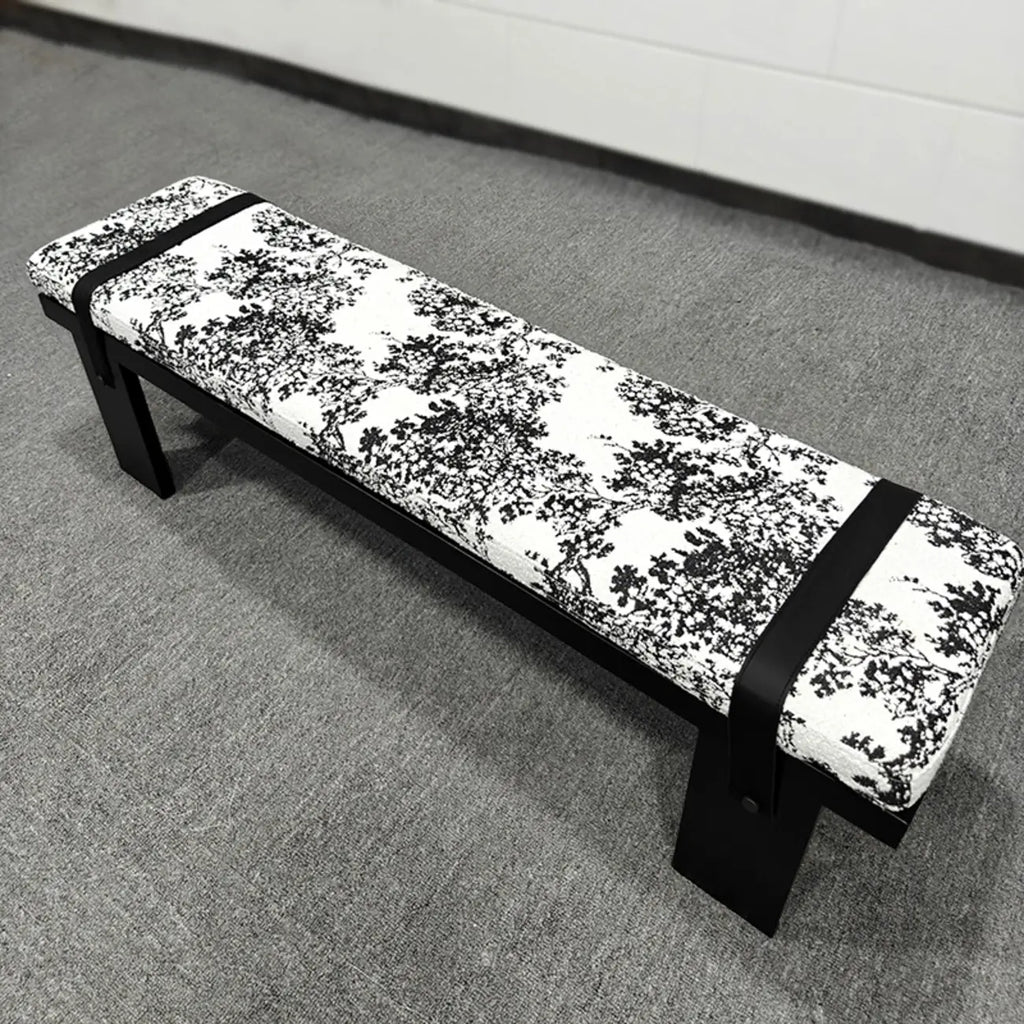 Minimalist Upholstered Bedroom Bench with Soft Cushion