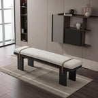 Minimalist Upholstered Bedroom Bench with Soft Cushion