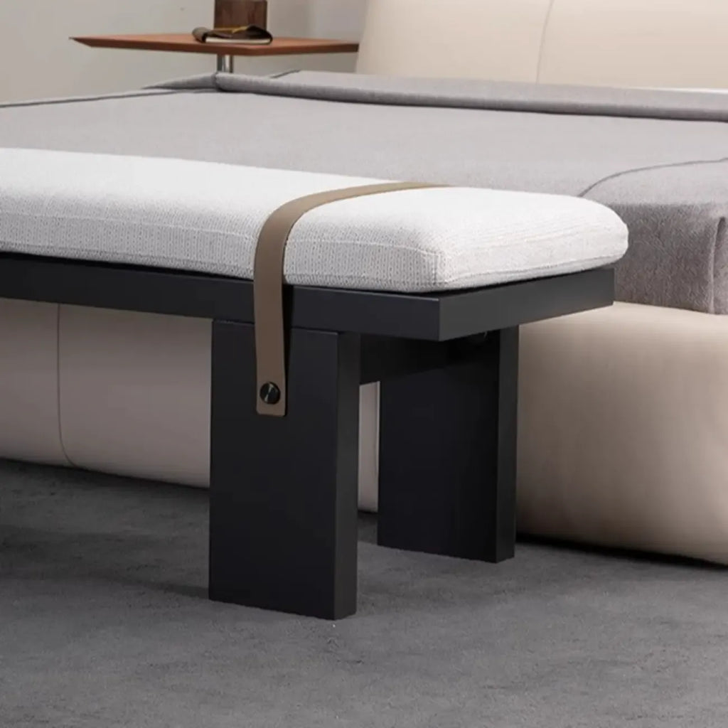 Minimalist Upholstered Bedroom Bench with Soft Cushion