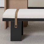 Minimalist Upholstered Bedroom Bench with Soft Cushion